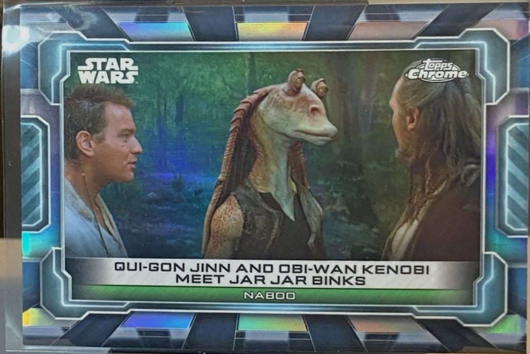 Qui-Gon Jinn and Obi-Wan Kenobi Meet Jar Jar Binks