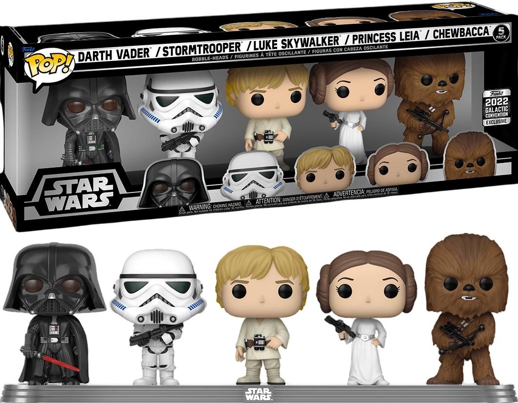 Darth Vader / Storm Trooper / Luke Skywalker / Princess Leia / Chewbacca - 5 Pack
