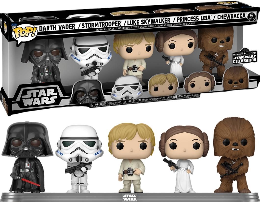 Darth Vader / Storm Trooper / Luke Skywalker / Princess Leia / Chewbacca - 5 Pack